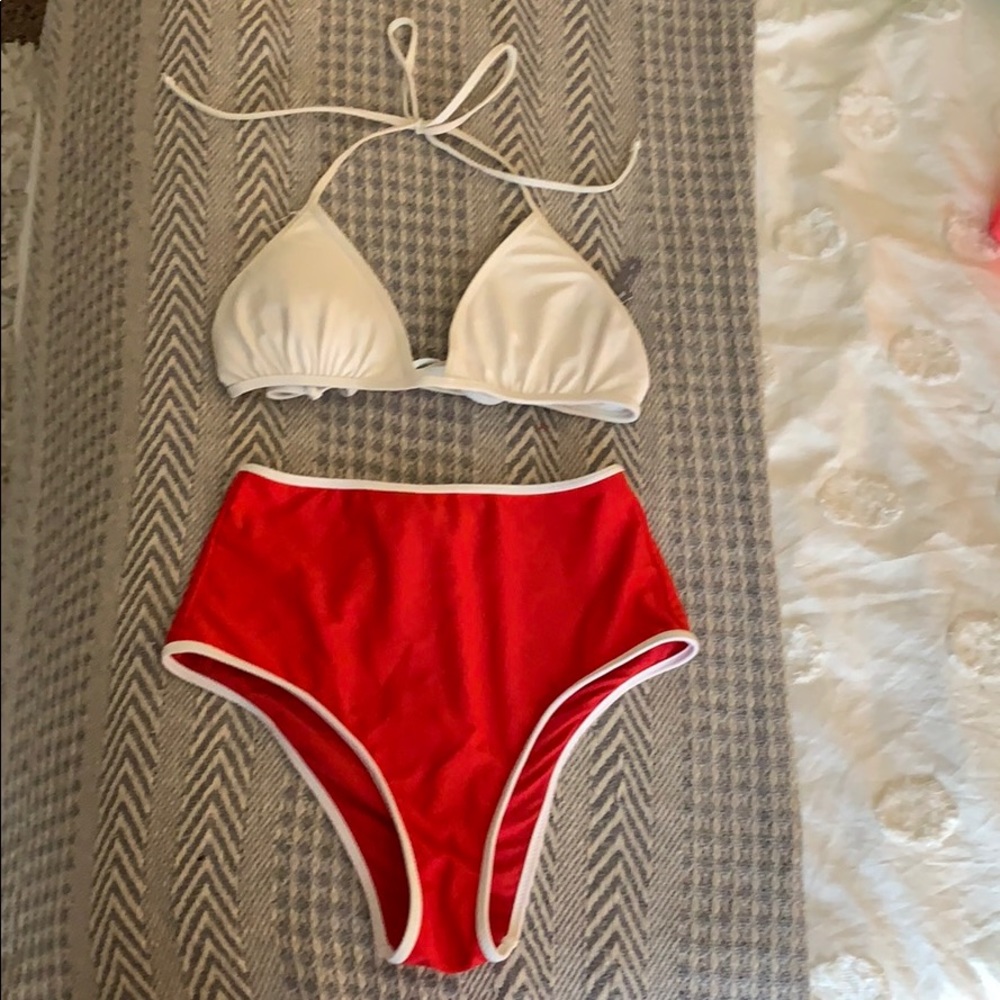 Aerie red and white bikini!